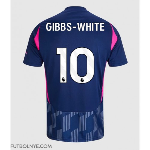 Camiseta Nottingham Forest Morgan Gibbs-White #10 Visitante Equipación 2024-25 manga corta